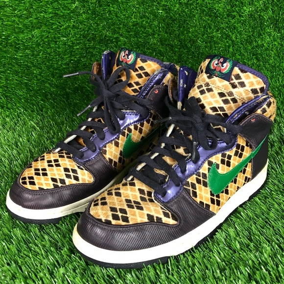 RARE Nike Dunk High Premium Samurai Horse Hair Sneakers Size 10.5 - Picture 4 of 12
